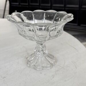 Portland True open Compote 8.25" Diameter Clear Glass